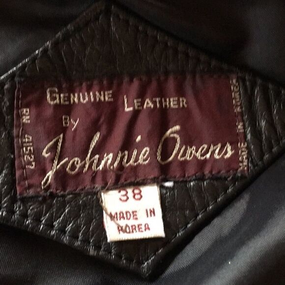 Leather Cafe Racing Jacket Adjustable Johnnie Owens black zippers jacket 38 ML - Picture 8 of 9